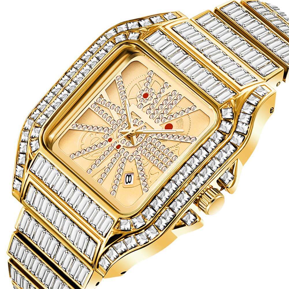 New Baguette Cut Iced Out Watch Drip lordss