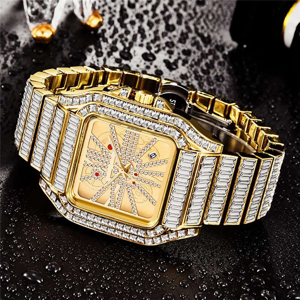 New Baguette Cut Iced Out Watch Drip lordss
