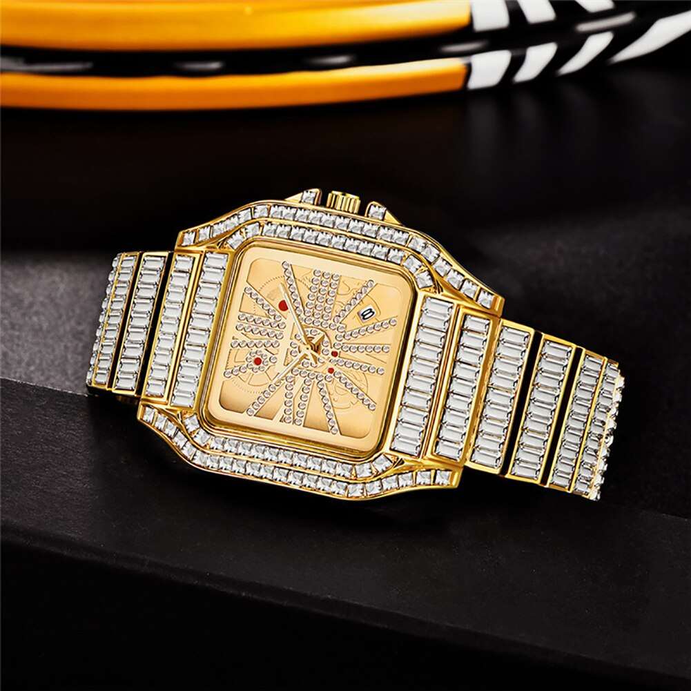 New Baguette Cut Iced Out Watch Drip lordss