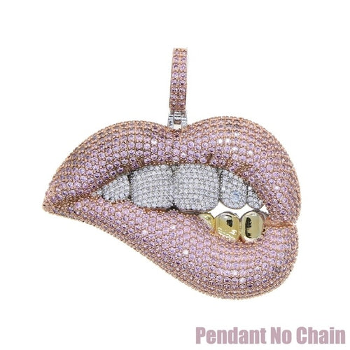 Pink Drip Lips Pendant Drip lordss