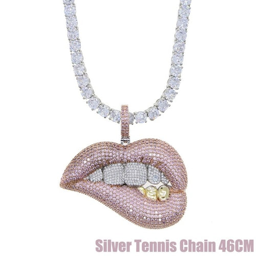 Pink Drip Lips Pendant Drip lordss