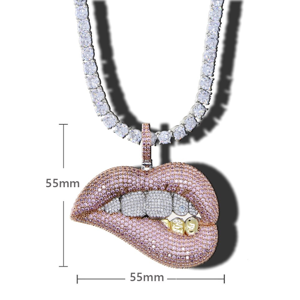 Pink Drip Lips Pendant Drip lordss