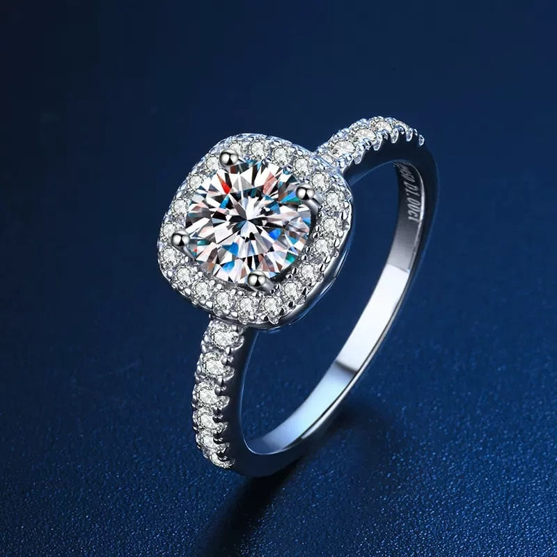 Real Moissanite 3ct 925 Sterling Silver Ring Drip lordss