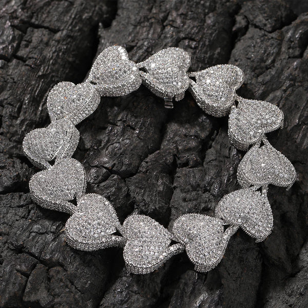 Heart Micro Pave Bracelet