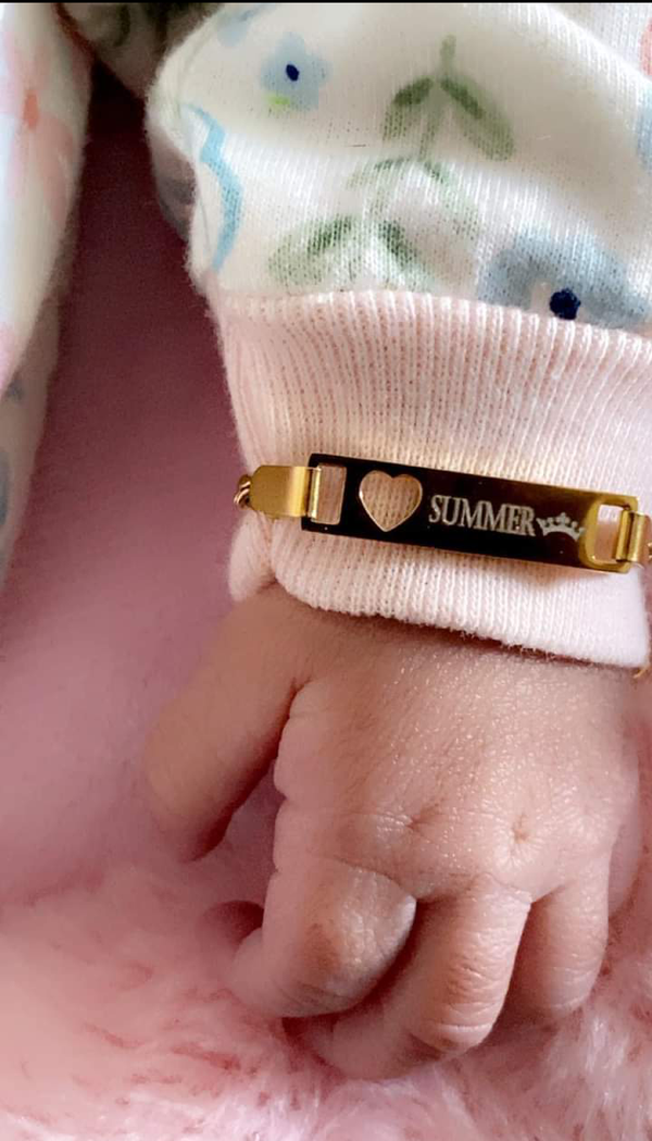 Plain & Engraved Custom Baby Bracelets