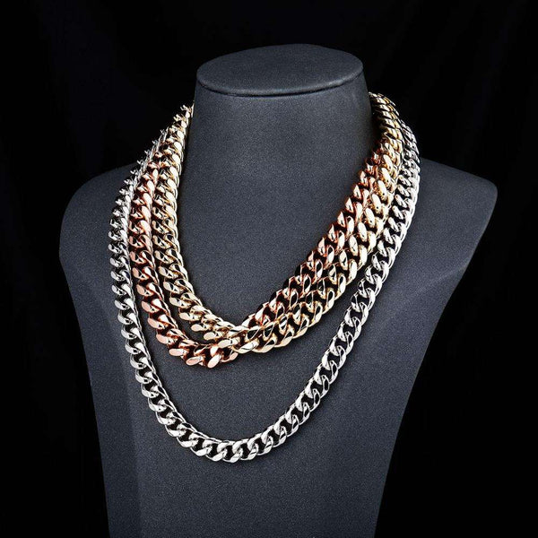 Cuban Necklace With Iced Out Box Clasp