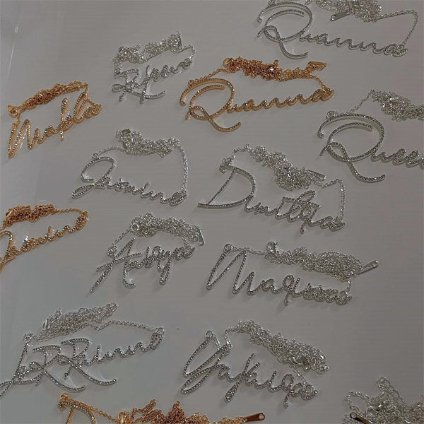 Custom Crystal Name Necklace