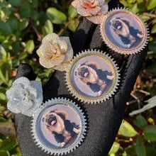 Custom Photo Necklace With Flower Bail