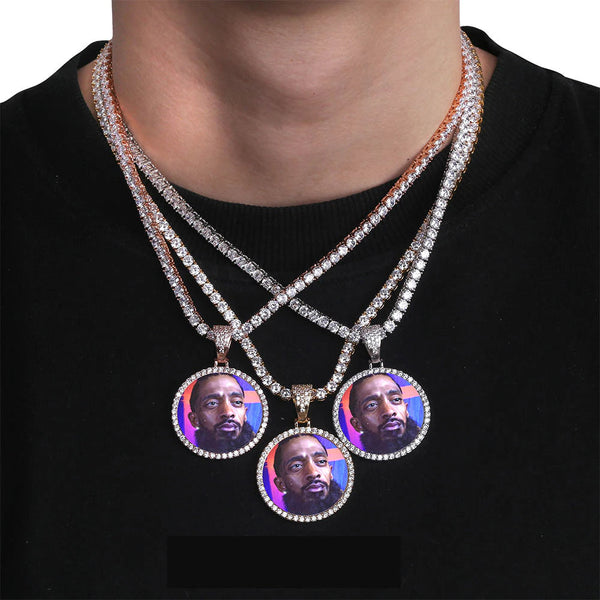 Custom Photo Pendant Round or Wings
