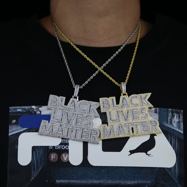 Black Lives Matter Pendant with Necklace
