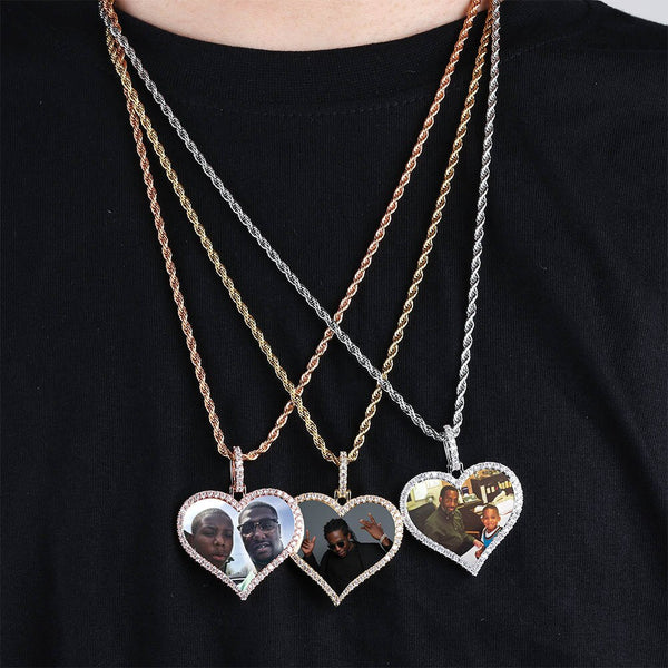 Custom Picture Heart Pendant