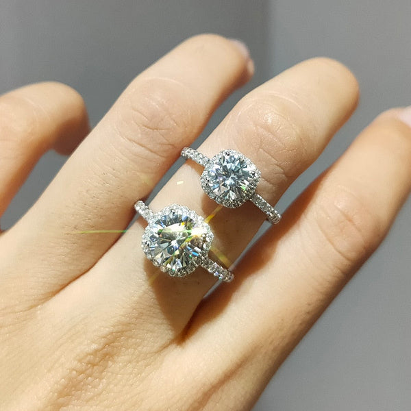 Real Moissanite 3ct 925 Sterling Silver Ring