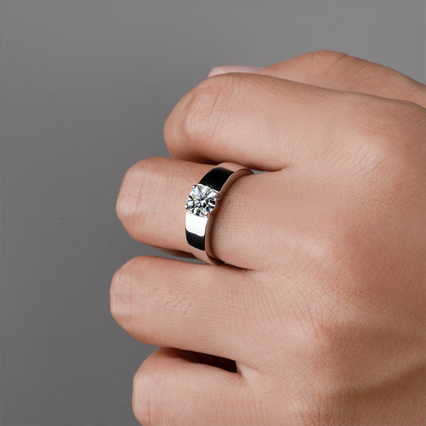 1&2CT Moissanite Wedding Band