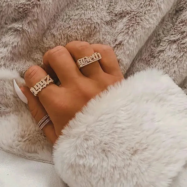 Custom Name or Number Ring