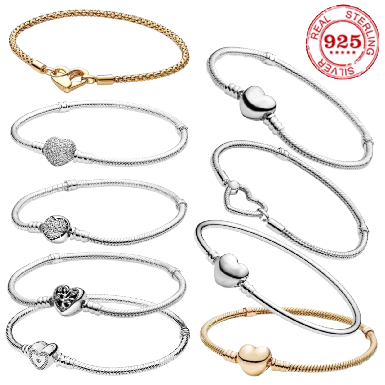 Sterling Silver Bracelet and Charms - Drip lordss