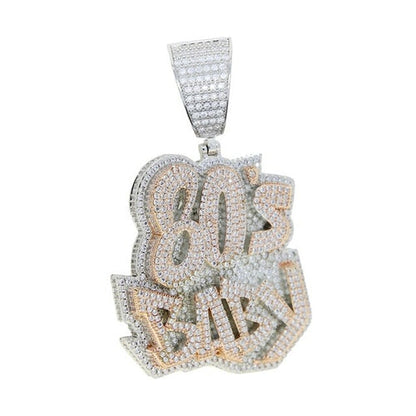80's Baby Pendant Necklace Two Tone Color Drip lordss