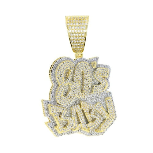 80's Baby Pendant Necklace Two Tone Color Drip lordss