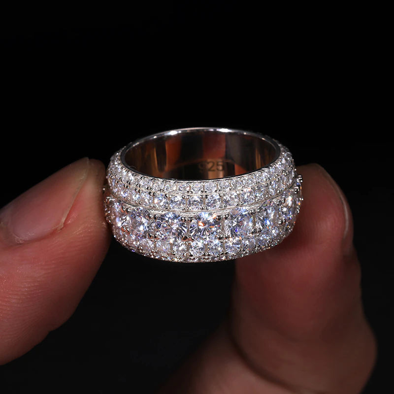 5CT VVS1 S925 Sterling Silver Moissanite Ring - Drip lordss