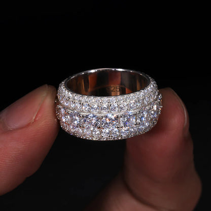 5CT VVS1 S925 Sterling Silver Moissanite Ring - Drip lordss