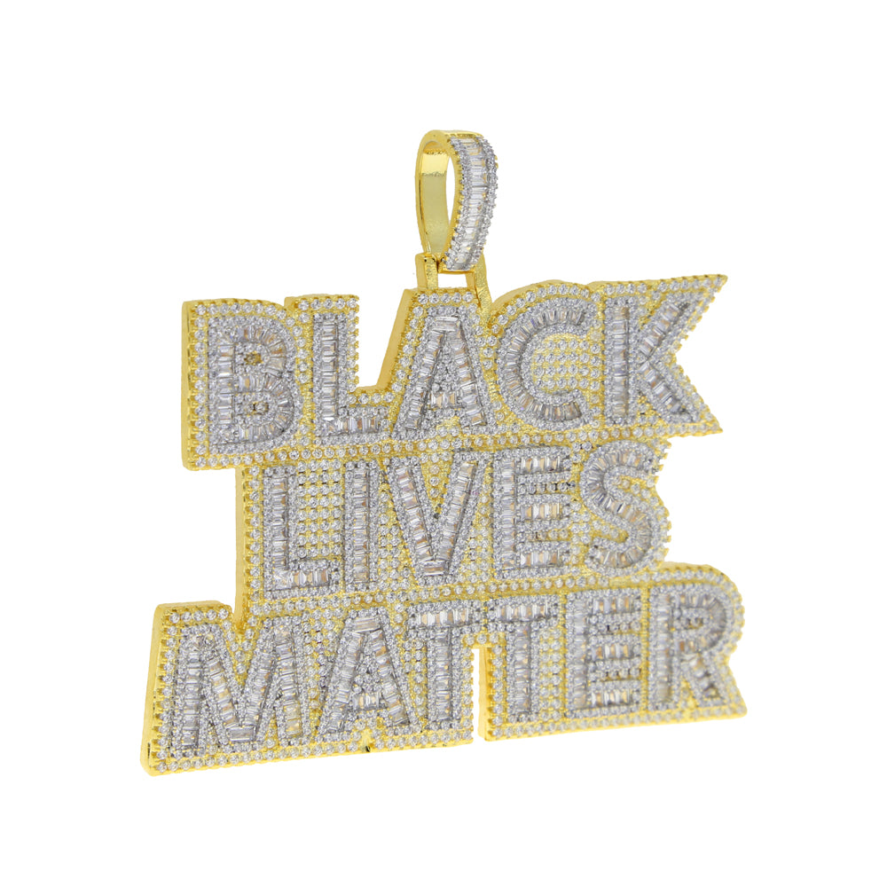 Black Lives Matter Pendant with Necklace - Drip lordss
