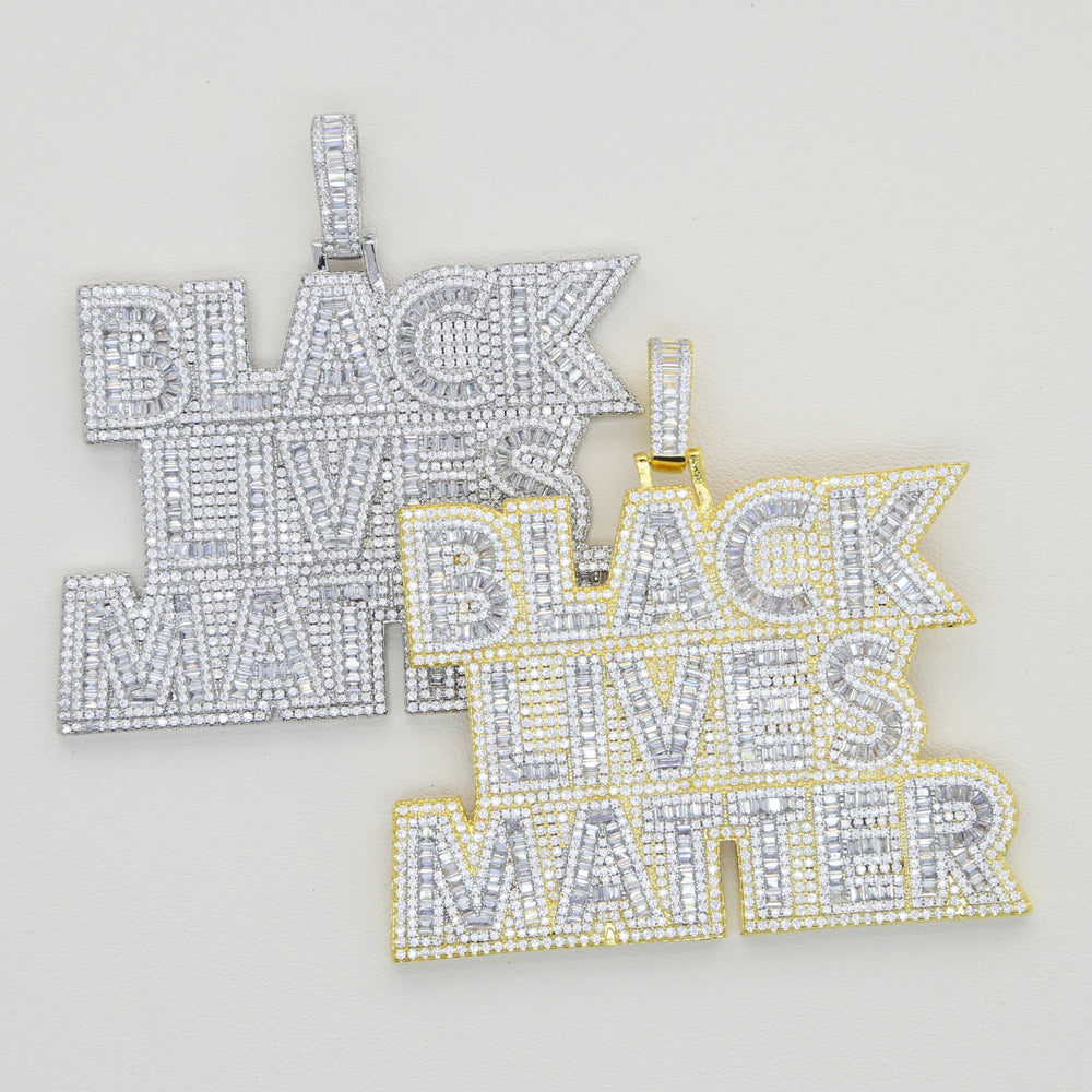 Black Lives Matter Pendant with Necklace - Drip lordss