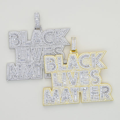 Black Lives Matter Pendant with Necklace - Drip lordss