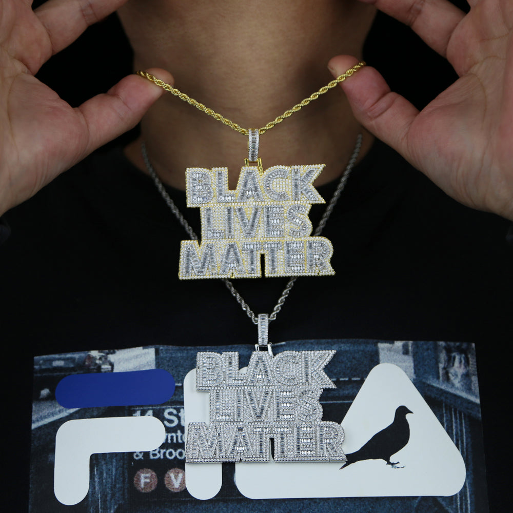 Black Lives Matter Pendant with Necklace - Drip lordss