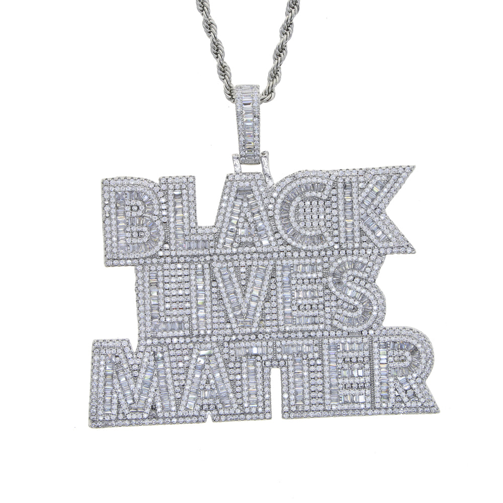 Black Lives Matter Pendant with Necklace - Drip lordss