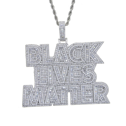 Black Lives Matter Pendant with Necklace - Drip lordss