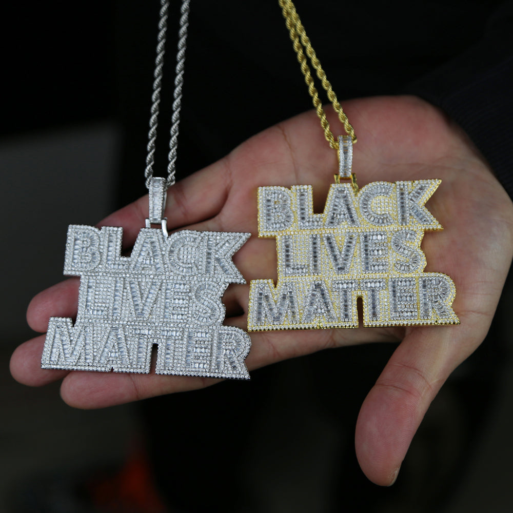 Black Lives Matter Pendant with Necklace - Drip lordss