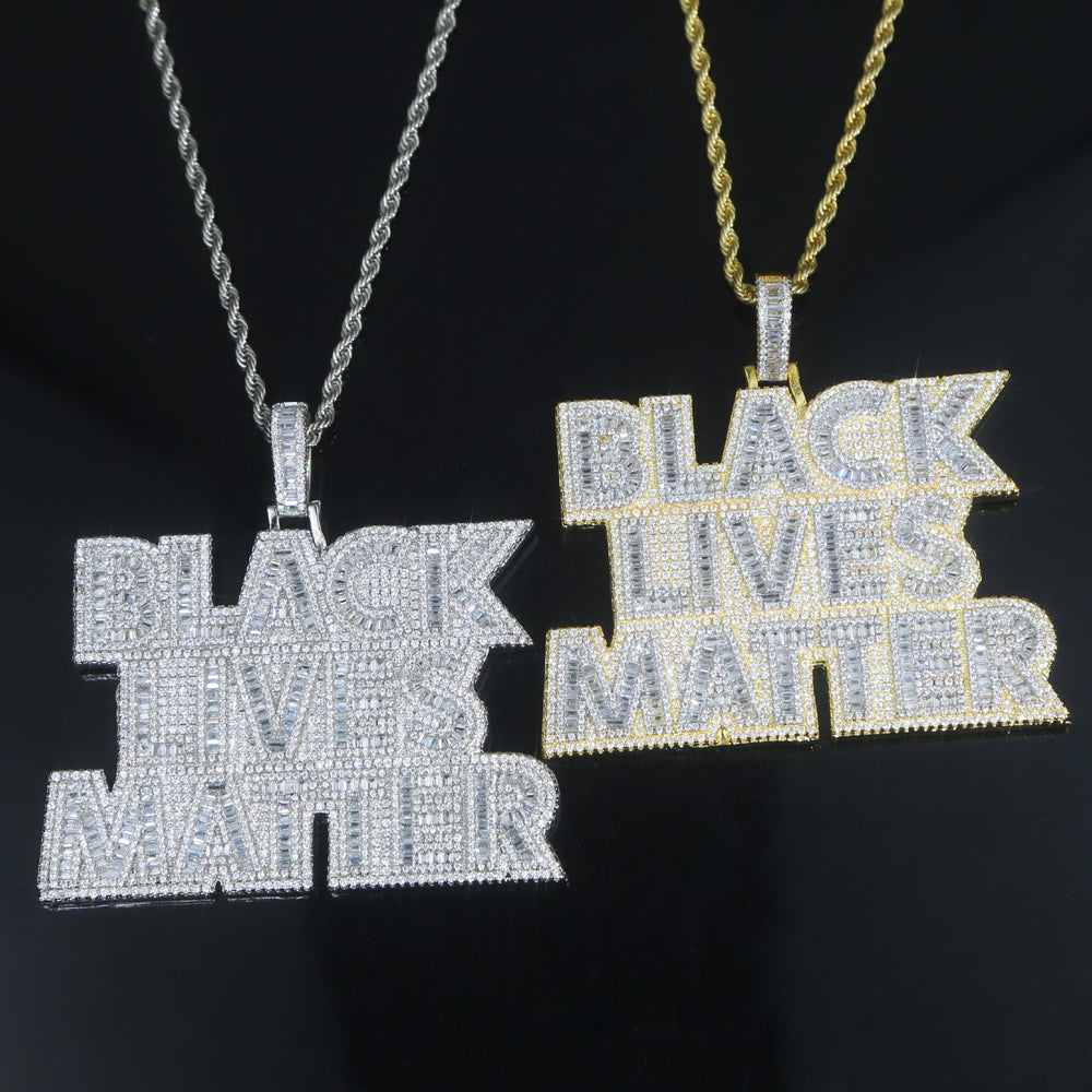 Black Lives Matter Pendant with Necklace - Drip lordss