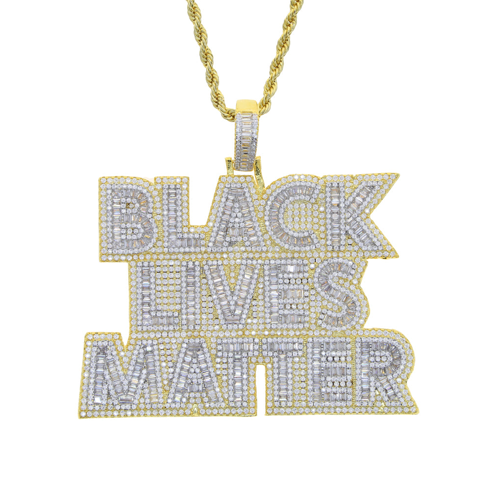 Black Lives Matter Pendant with Necklace - Drip lordss