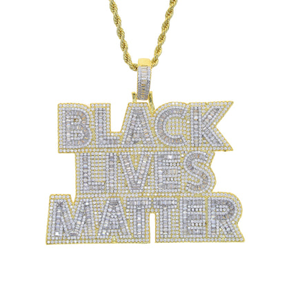 Black Lives Matter Pendant with Necklace - Drip lordss