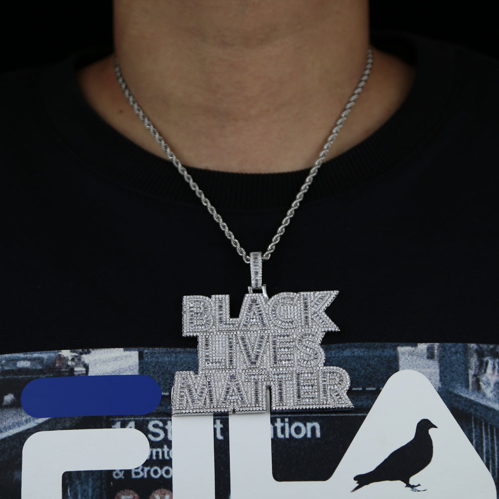 Black Lives Matter Pendant with Necklace - Drip lordss