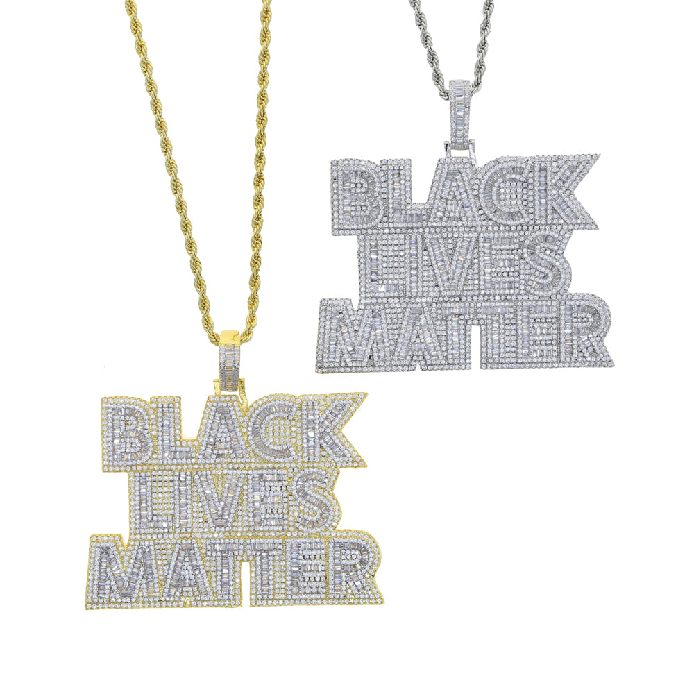 Black Lives Matter Pendant with Necklace - Drip lordss