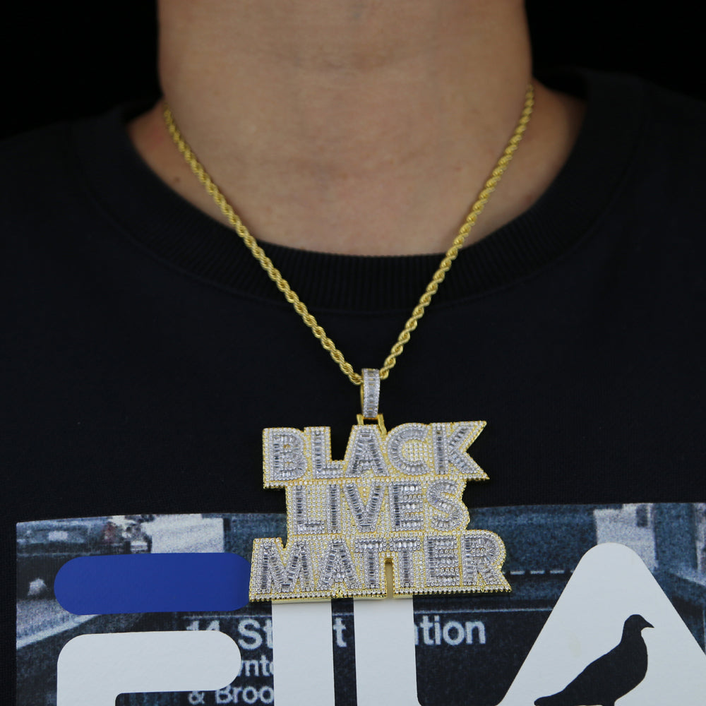Black Lives Matter Pendant with Necklace - Drip lordss