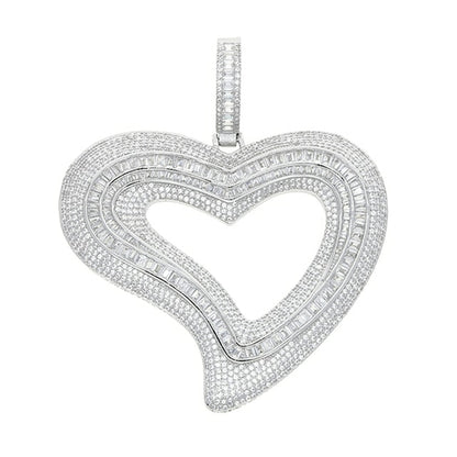 Big Hollow Heart Pendant - Drip lordss