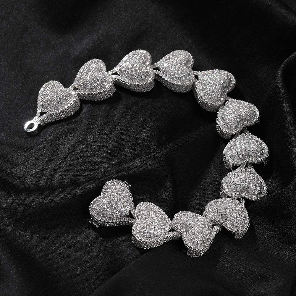 Heart Micro Pave Bracelet - Drip lordss