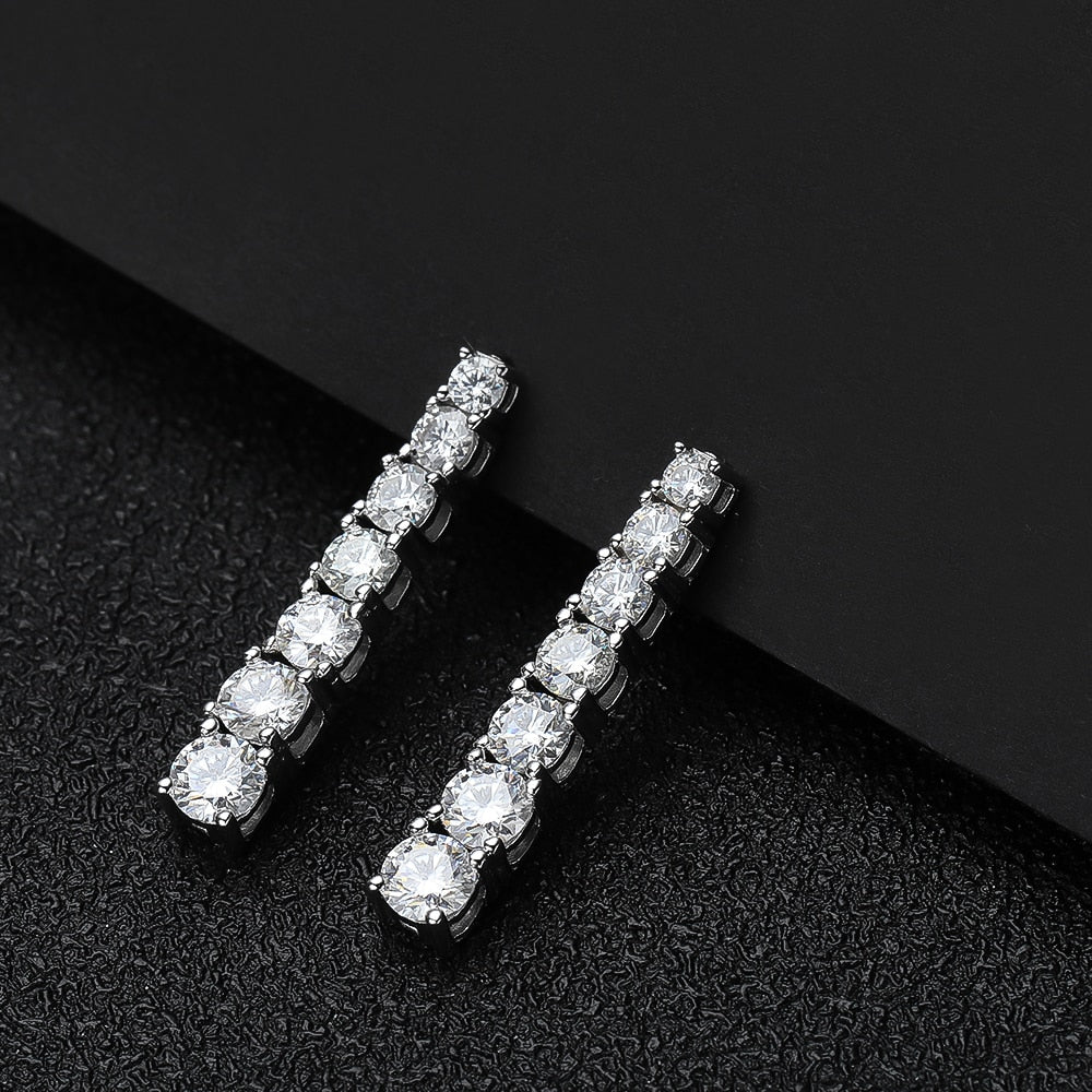 2.8CT Moissanite Pandent Earrings - Drip lordss