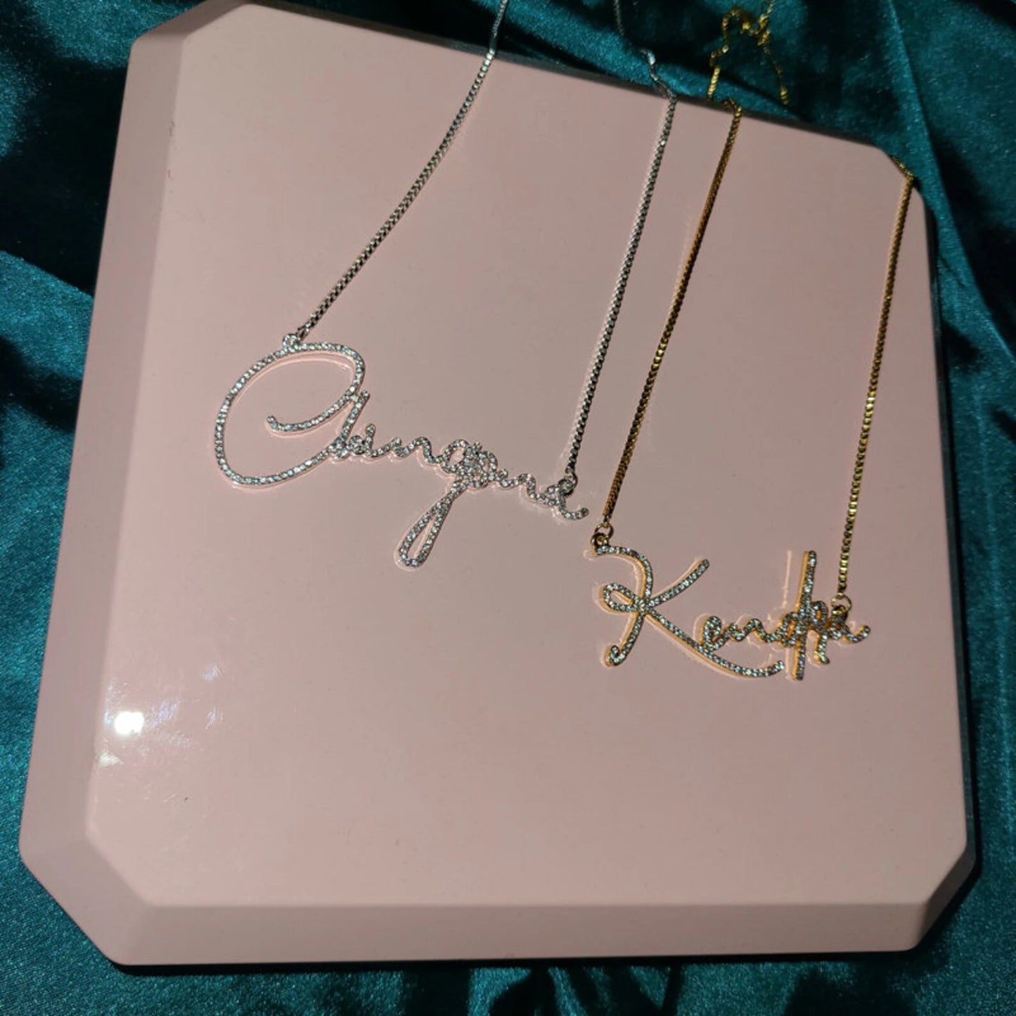 Custom Crystal Name Necklace - Drip lordss