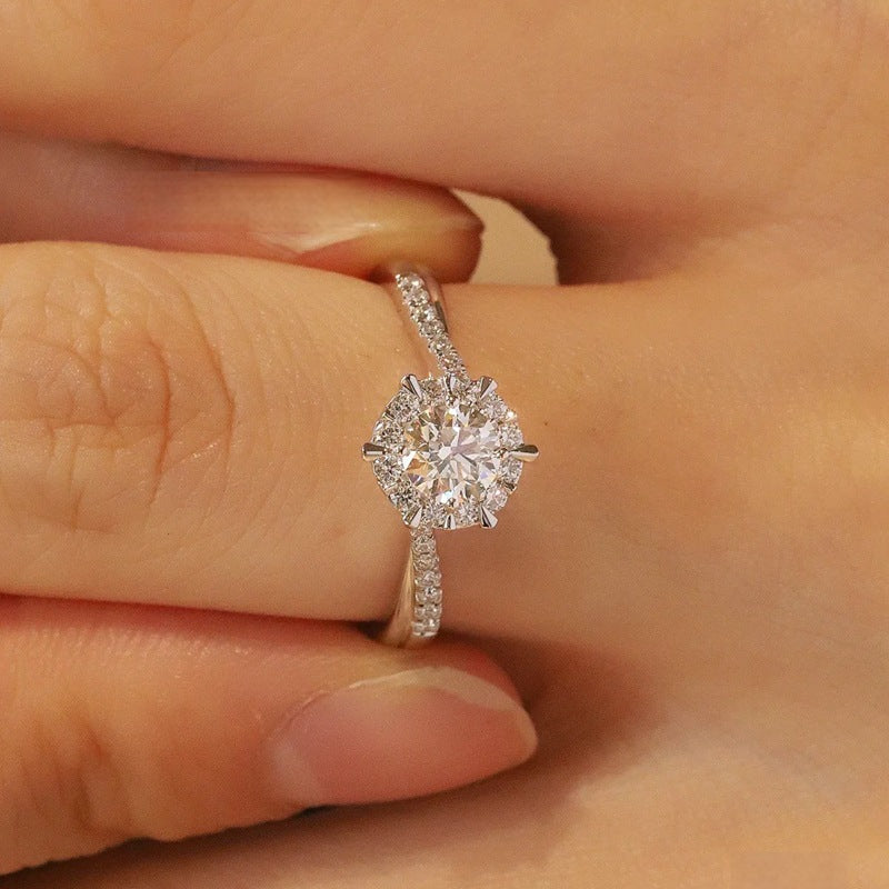 Elegant 1ct Moissnite Diamond Ring