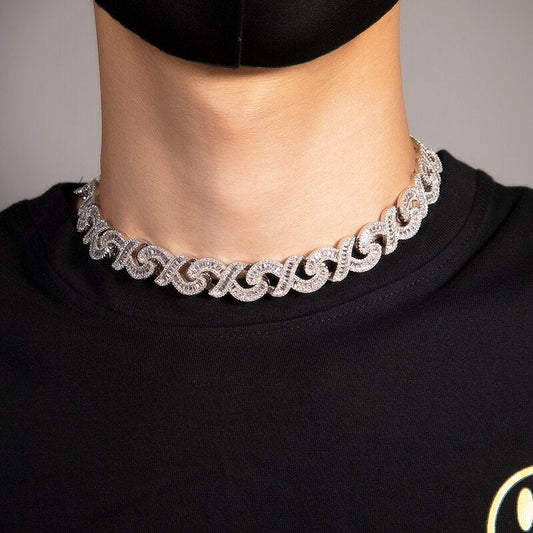 Infinity Cuban Baguette Necklace/Bracelet Drip lordss