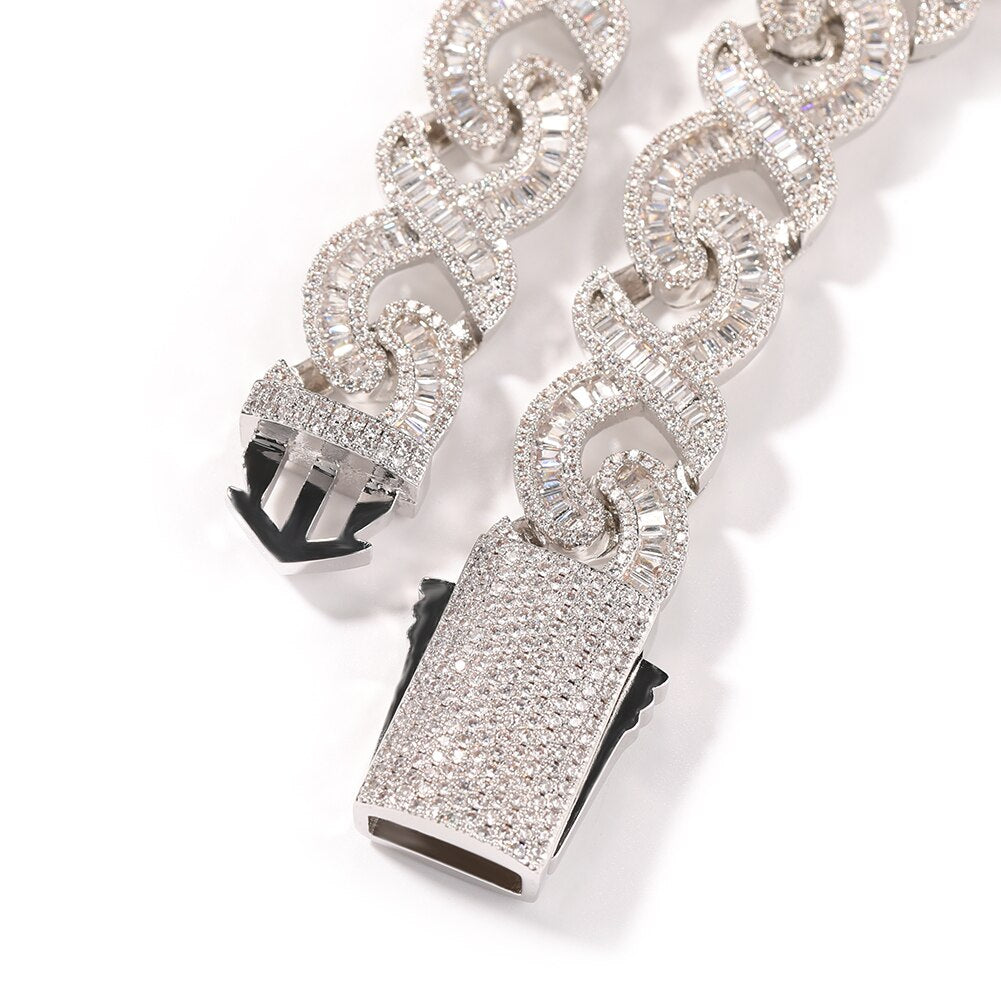 Infinity Cuban Baguette Necklace/Bracelet Drip lordss